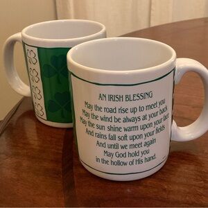 American Greetings Irish Blessing 10 oz. Coffee Mug Set of 2 from 1991